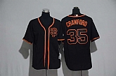San Francisco Giants #35 Brandon Crawford Black Alternate New Cool Base Stitched Jersey,baseball caps,new era cap wholesale,wholesale hats